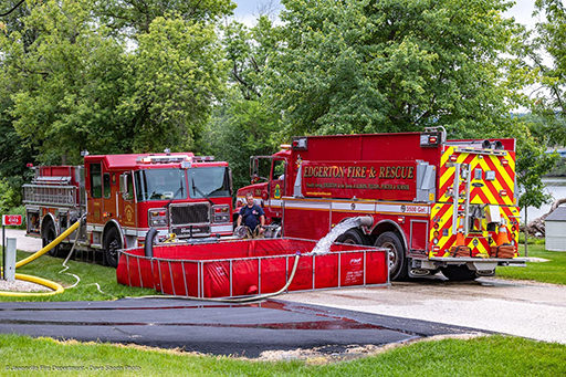 firetruck with guard